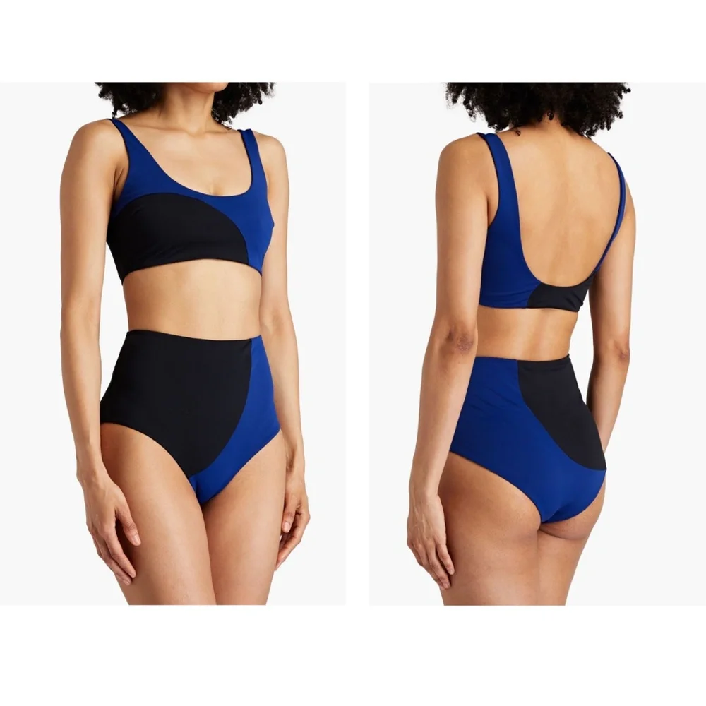 Mara Hoffman Two-Tone Bikini Top
